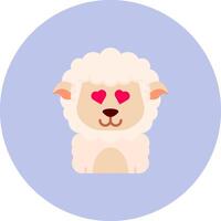 In love Flat Circle Icon vector