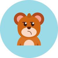 Suspicious Flat Circle Icon vector