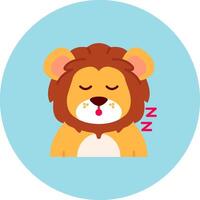 Sleep Flat Circle Icon vector