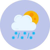 Snow Flat Circle Icon vector