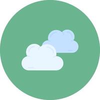 nube plano circulo icono vector