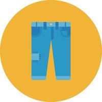 Jeans Flat Circle Icon vector