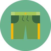 Shorts Flat Circle Icon vector