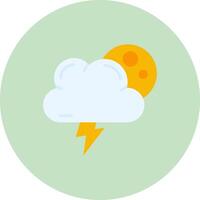 Forecast Flat Circle Icon vector