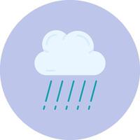 Rain Flat Circle Icon vector