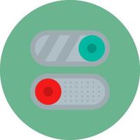 Toggle Flat Circle Icon vector