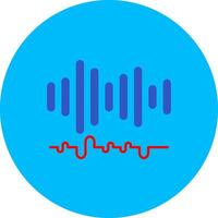 Audio Flat Circle Icon vector