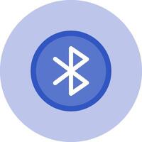 Bluetooth Flat Circle Icon vector