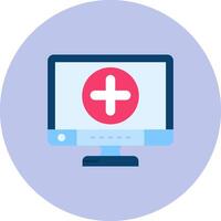 Add Flat Circle Icon vector