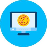 Copyright Flat Circle Icon vector