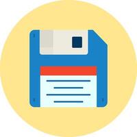 Floppy disk Flat Circle Icon vector