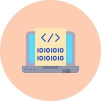 Code Flat Circle Icon vector