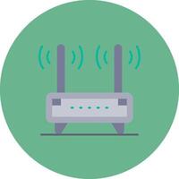 Router Flat Circle Icon vector