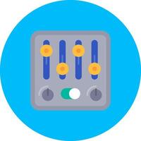 Control Flat Circle Icon vector