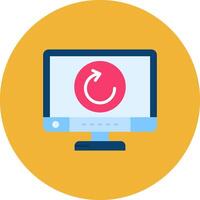 Reload Flat Circle Icon vector