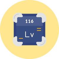 Livermorium Flat Circle Icon vector