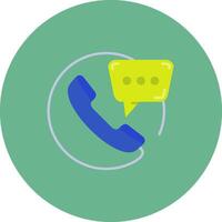 Contact Flat Circle Icon vector