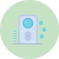 humidificador plano circulo icono vector