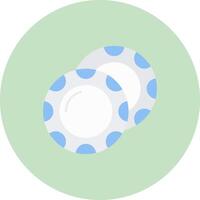 Plate Flat Circle Icon vector