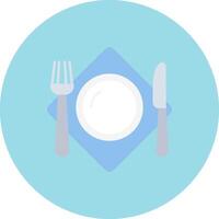 Cutlery Flat Circle Icon vector