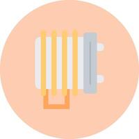 Heater Flat Circle Icon vector