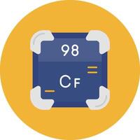 Californium Flat Circle Icon vector