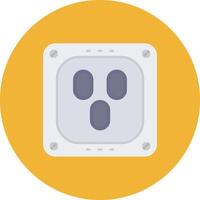 Outlet Flat Circle Icon vector