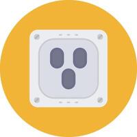 Outlet Flat Circle Icon vector