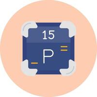 Phosphorus Flat Circle Icon vector