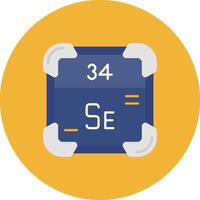 Selenium Flat Circle Icon vector