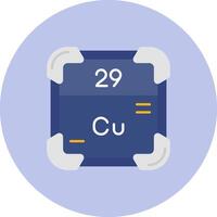 cobre plano circulo icono vector