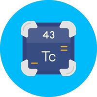 tecnecio plano circulo icono vector