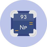 Neptunium Flat Circle Icon vector