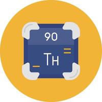 Thorium Flat Circle Icon vector