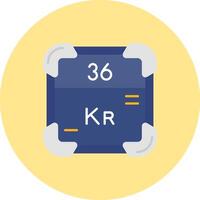 Krypton Flat Circle Icon vector