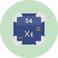 Xenon Flat Circle Icon vector