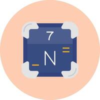 Nitrogen Flat Circle Icon vector