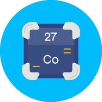 Cobalt Flat Circle Icon vector