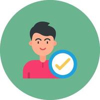 Check Flat Circle Icon vector