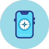 Compass Flat Circle Icon vector