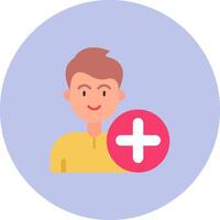 Add Flat Circle Icon vector