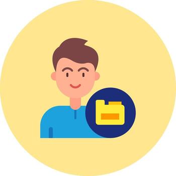 datos plano circulo icono vector