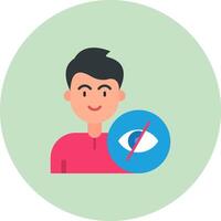 Disabled Flat Circle Icon vector