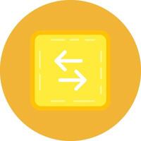 Swap Flat Circle Icon vector