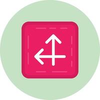 Intersect Flat Circle Icon vector