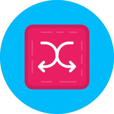 Shuffle Flat Circle Icon
