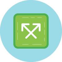 Intersect Flat Circle Icon vector