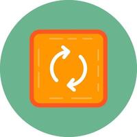 Loop Flat Circle Icon vector