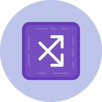 Intersect Flat Circle Icon vector