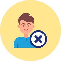 Cancel Flat Circle Icon vector